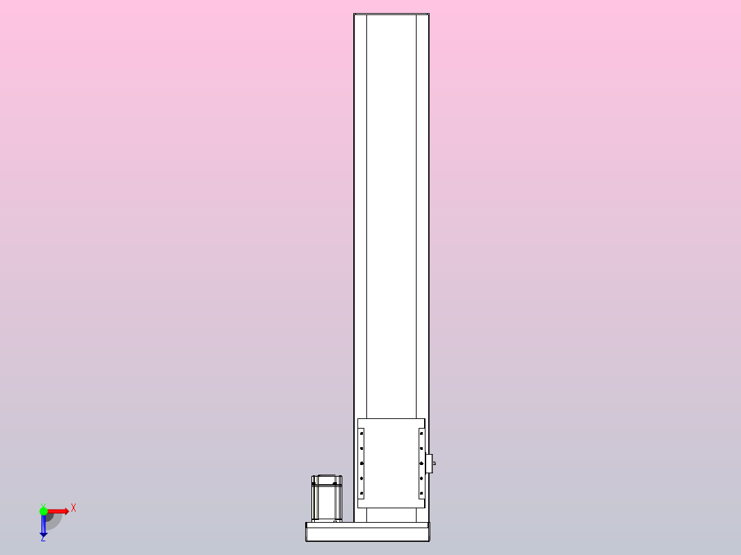 滚珠丝杠直线轴带导轨全封闭TPA-HCR-202D-2510C-L1050-ML-C-P75-N3俯视图