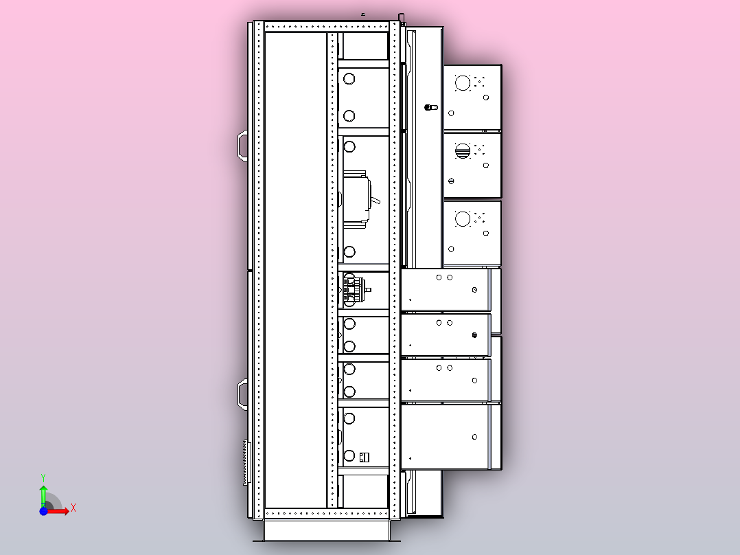MCC控制箱模型前视图