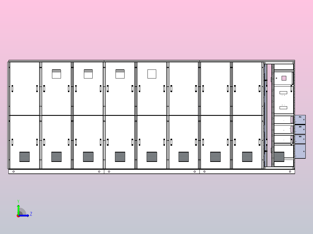 MCC控制箱模型左视图