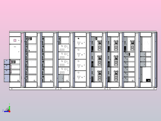 MCC控制箱模型右视缩略图