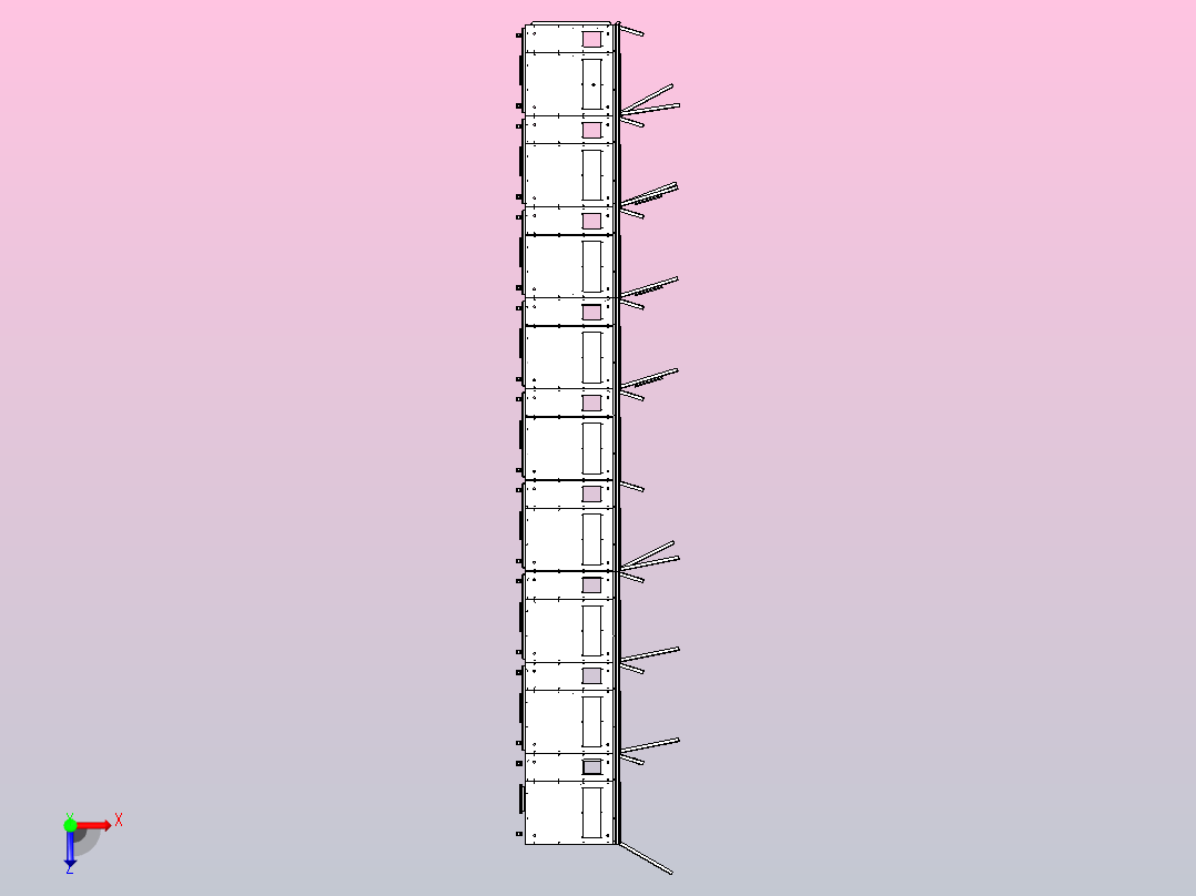MCC控制箱模型俯视图