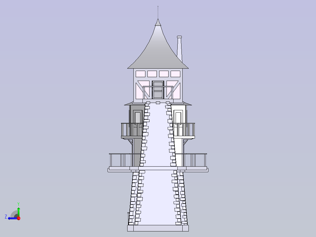 灯塔右视图