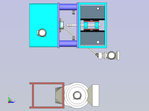 稻米加工机舂米机3D模型左视缩略图