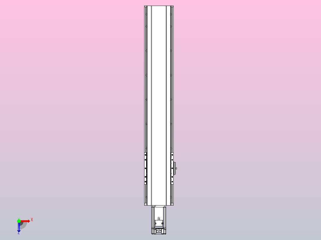 日规模组半封闭丝杆TPA-HNR-120D-1610C-L550-M-C-P40-N3俯视图