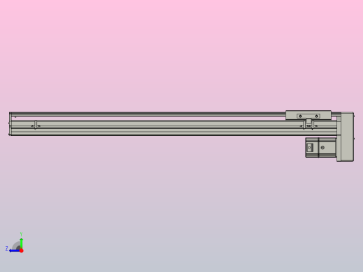 SYS14-800-BM-200W滚珠花健、支撑座、滚珠丝杠、交叉导轨、直线模组.STEP右视缩略图