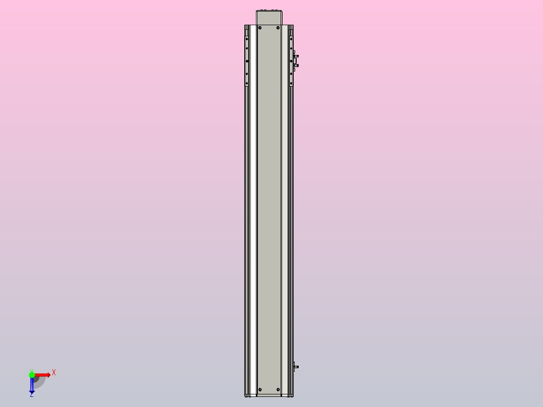 SYS14-800-BM-200W滚珠花健、支撑座、滚珠丝杠、交叉导轨、直线模组.STEP俯视图
