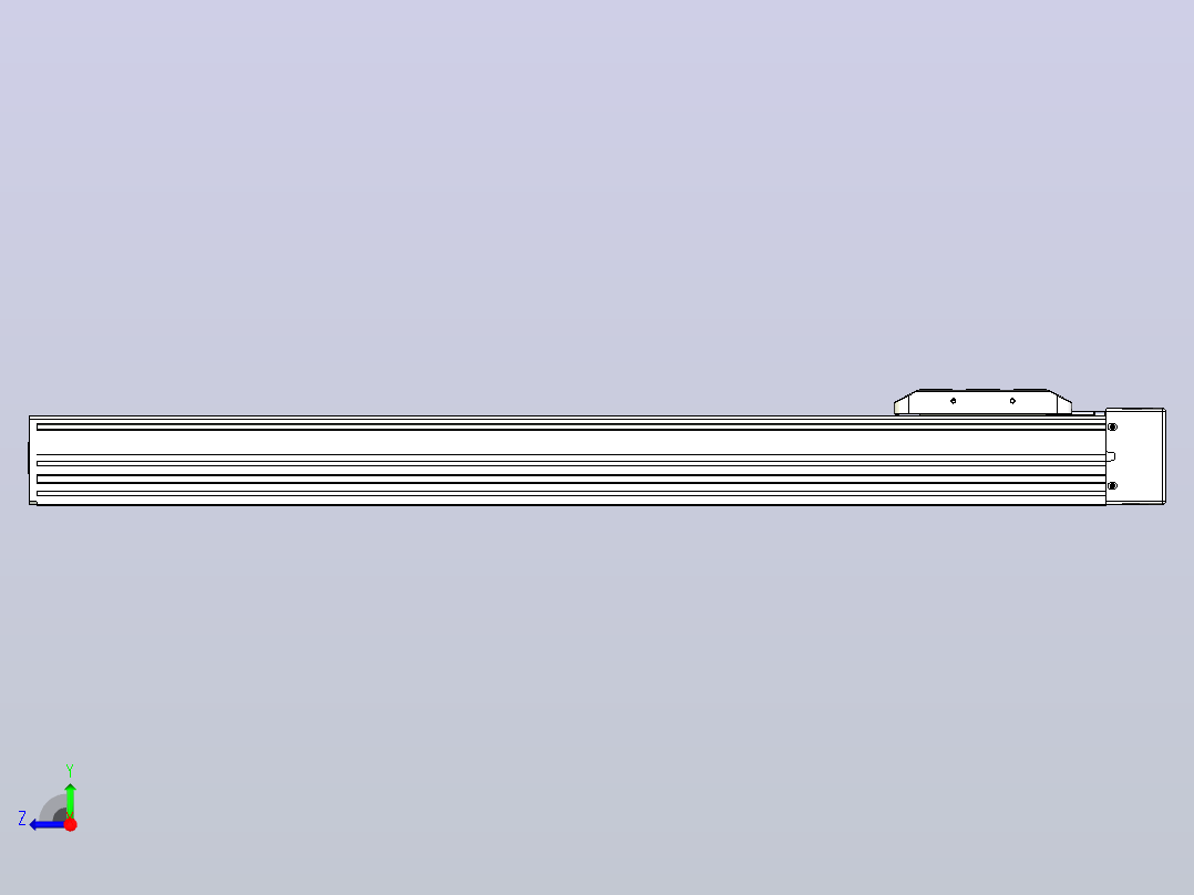 滚珠丝杠直线轴带导轨全封闭TPA-HCR-85D-1610C-L550-MR-Y-P20-N3右视图