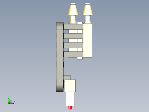 配备MS4525DO压力传感器、4-6 V电源和I2C输出的数字空速传感器模块左视缩略图