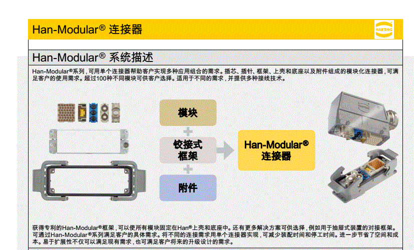 HARTING浩亭重负荷电源连接器插件09-14-012-2732