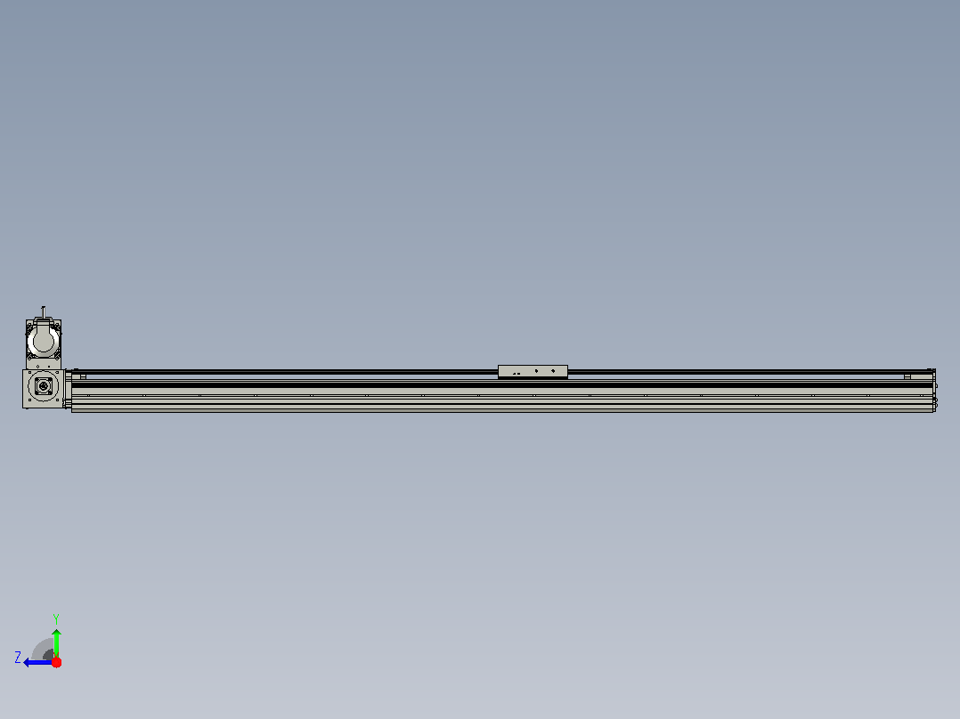 MT120BT半封闭皮带滑台[MT120BT.L100.1300.LU.P40.C3]右视图