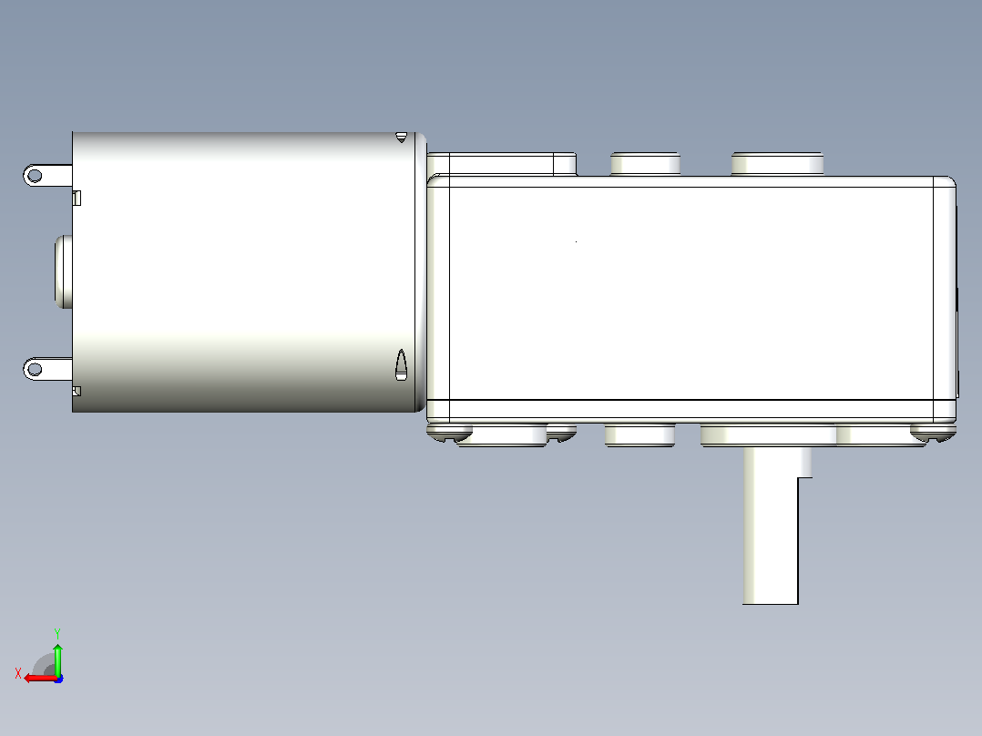 wl FP直流电机12 V涡轮减速电机高扭矩12后视图