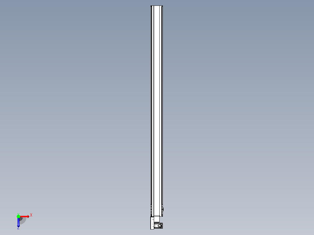 皮带直线轴半封闭可选导轨TPA-HNB-175D-140-L2800-ML-C-P75-N3俯视图