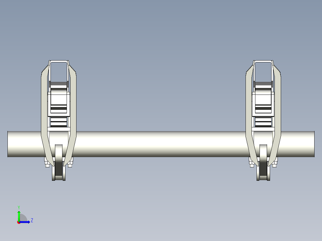 Henred Fruehauf F悬挂支架3D数模图纸 Solidworks设计 附IGS x_t左视图