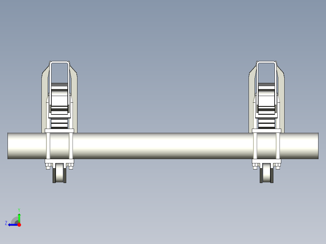 Henred Fruehauf F悬挂支架3D数模图纸 Solidworks设计 附IGS x_t右视图