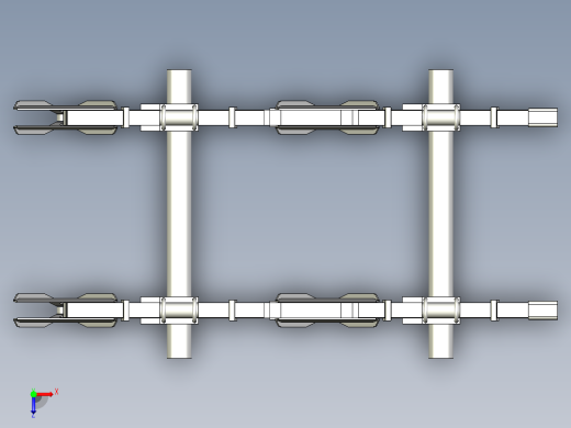 Henred Fruehauf F悬挂支架3D数模图纸 Solidworks设计 附IGS x_t俯视缩略图