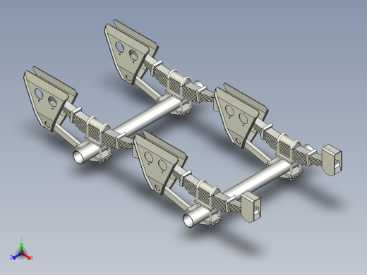 Henred Fruehauf F悬挂支架3D数模图纸 Solidworks设计 附IGS x_t正等轴测缩略图