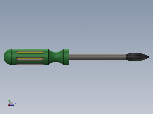 螺丝刀模型3D模型左视缩略图