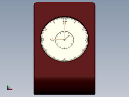 solidworks 桌面时钟设计前视缩略图