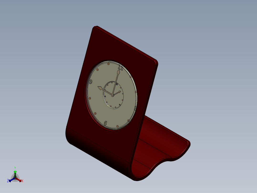 solidworks 桌面时钟设计正等轴测图