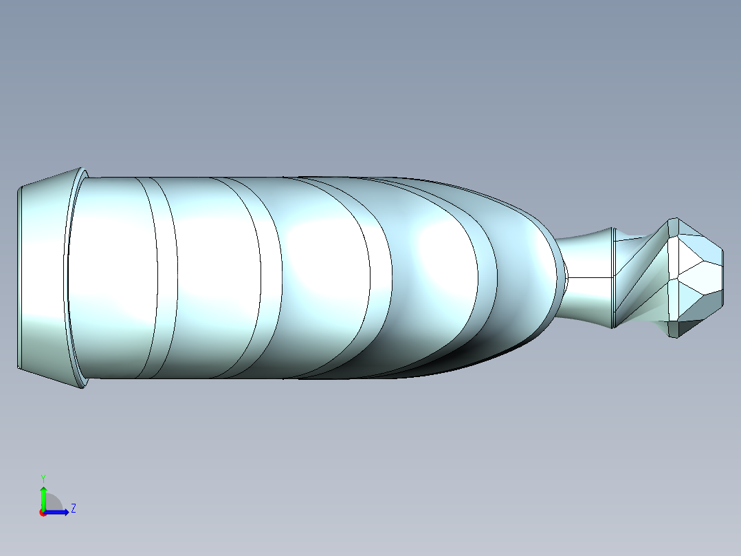 洋酒瓶图纸，附曲面建模教程左视图
