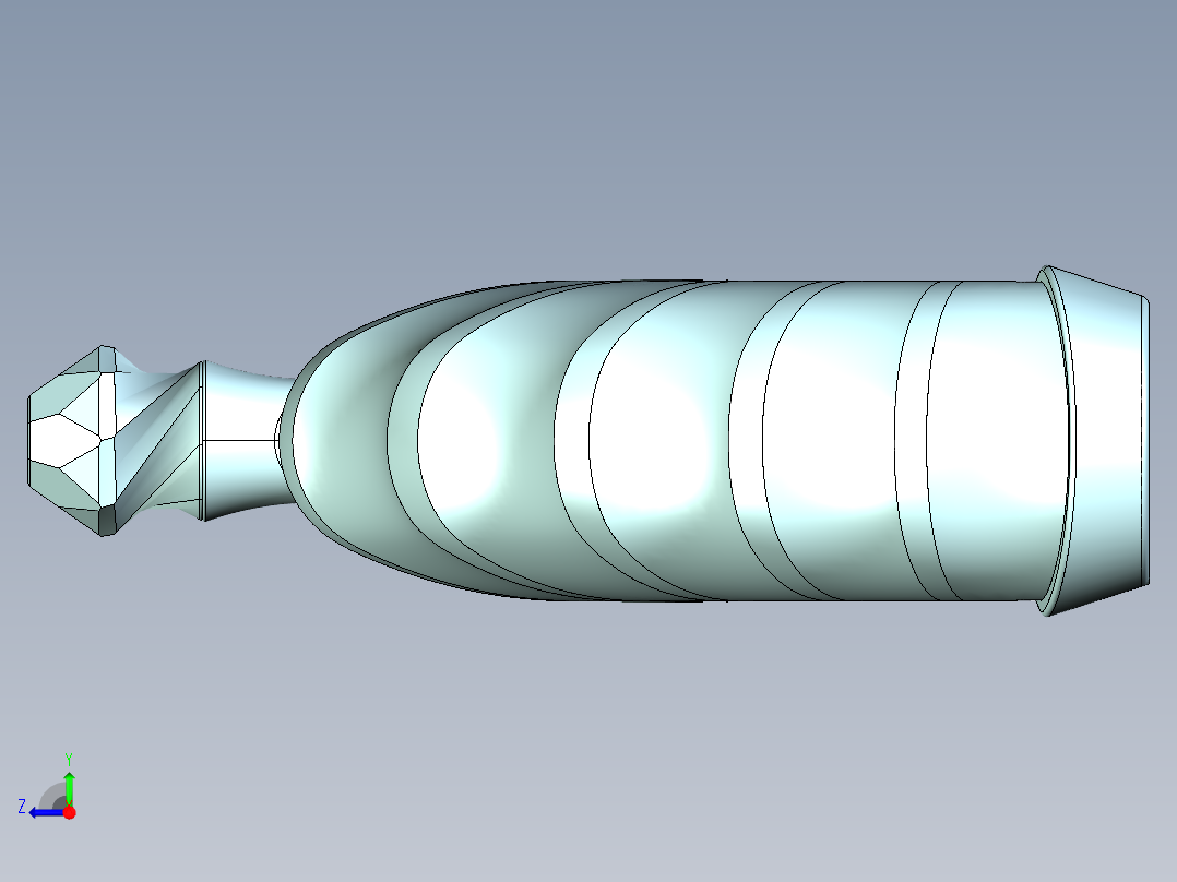 洋酒瓶图纸，附曲面建模教程右视图