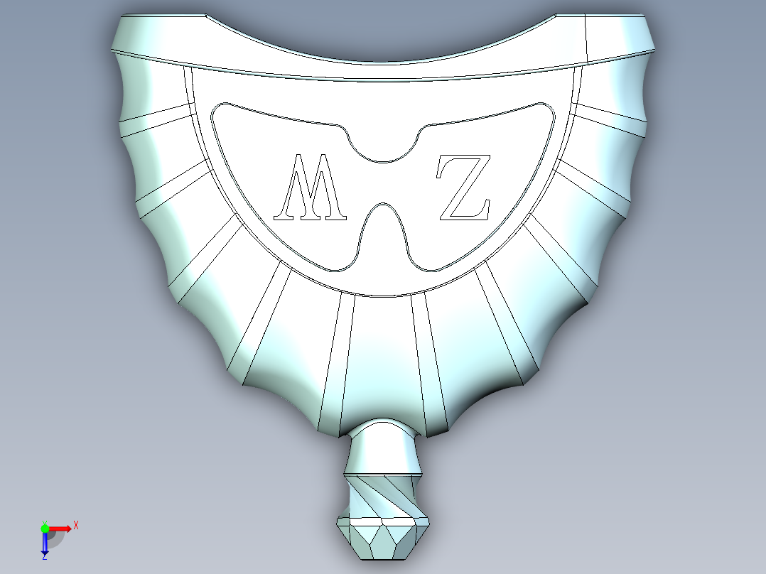 洋酒瓶图纸，附曲面建模教程俯视图