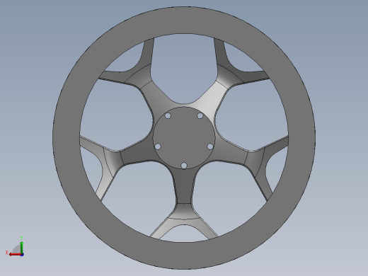 汽车轮胎3D模型后视缩略图