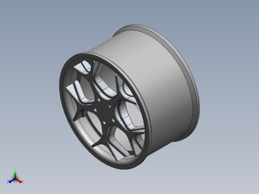 汽车轮胎3D模型正等轴测缩略图