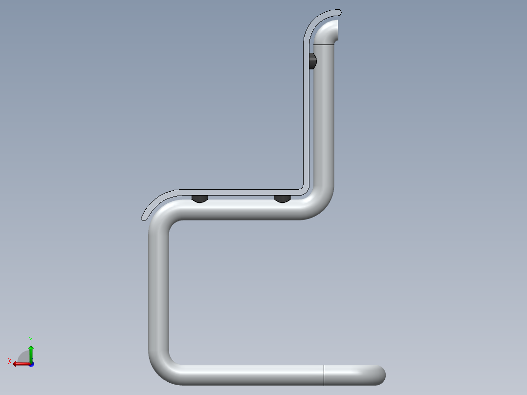 塑料椅子透明靠椅后视图