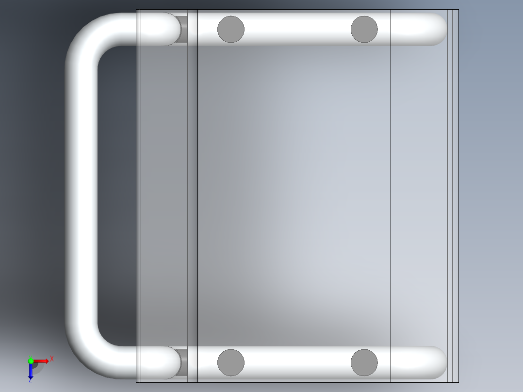 塑料椅子透明靠椅俯视图