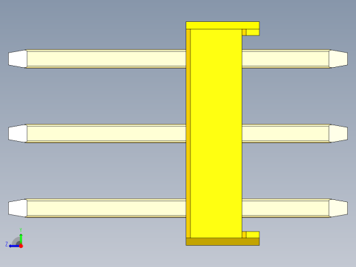 彩色公头100mil（2.54mm）系列-DS1021_yellow_3x01p_100mil_Type1_rev1.0右视缩略图