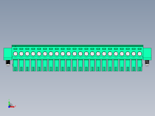 DEGSON 15EDG（公头） 3.5mm 螺钉锁紧，插拔式接线端子 FullPack-15EDGKM-3.5-22P-14-00AH前视缩略图