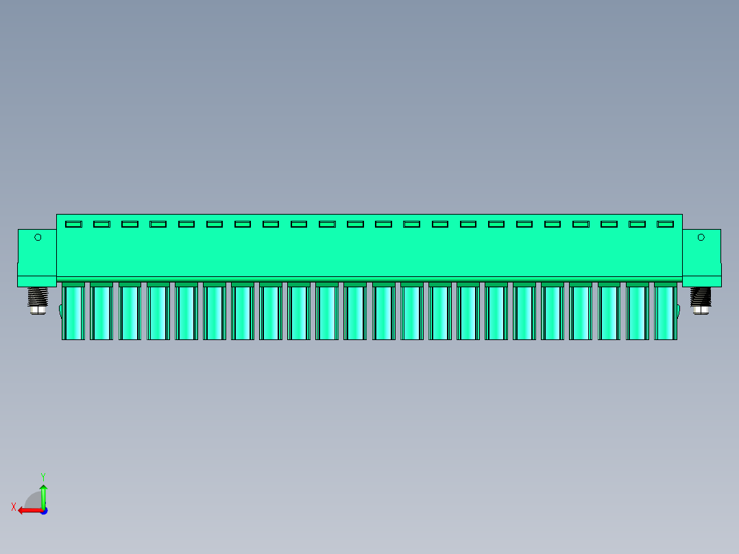 DEGSON 15EDG（公头） 3.5mm 螺钉锁紧，插拔式接线端子 FullPack-15EDGKM-3.5-22P-14-00AH后视图