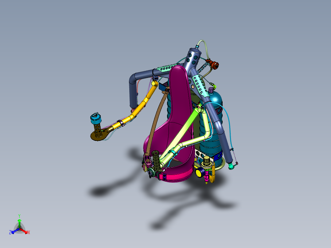 突击队员装备喷气背包主视图