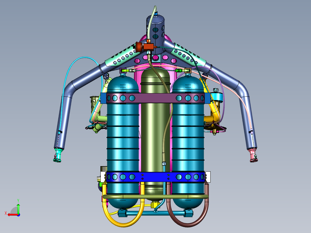 突击队员装备喷气背包后视图