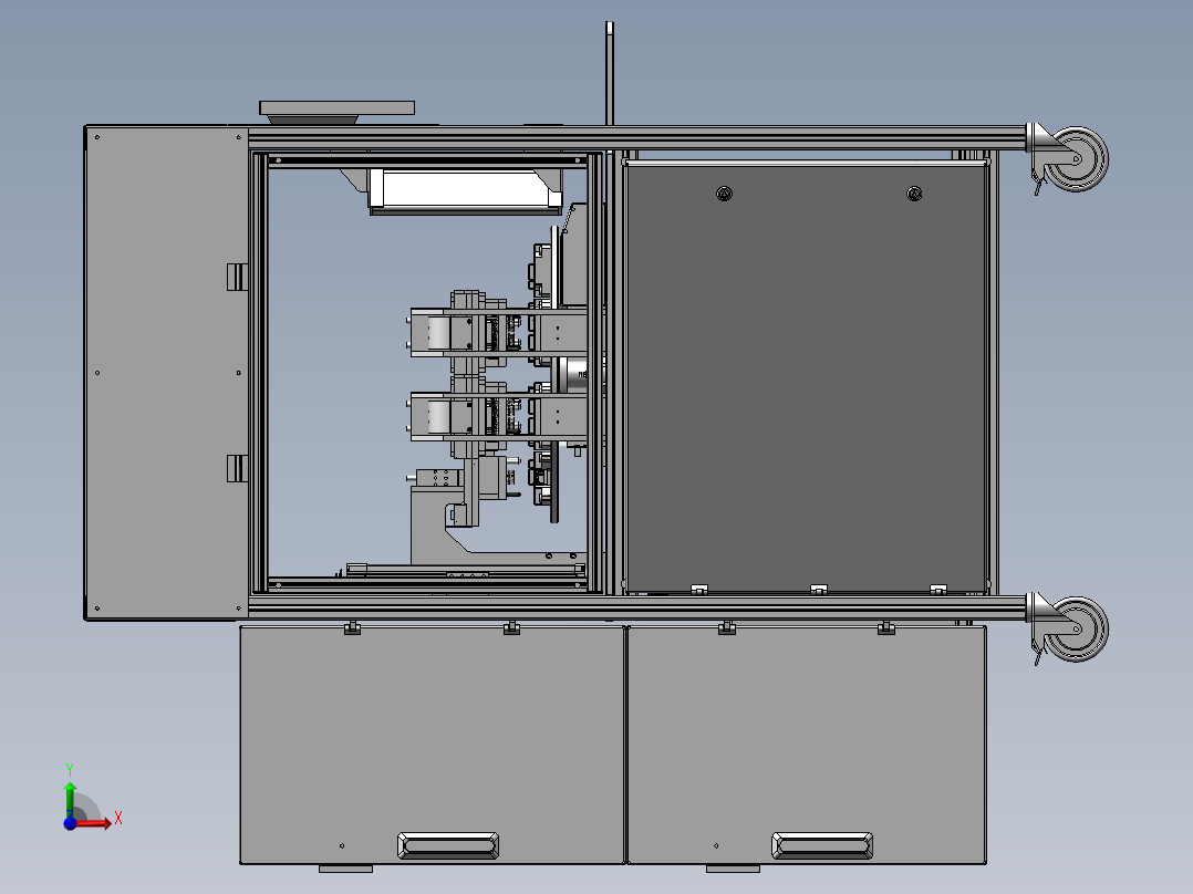 PCB检测设备STEP前视图