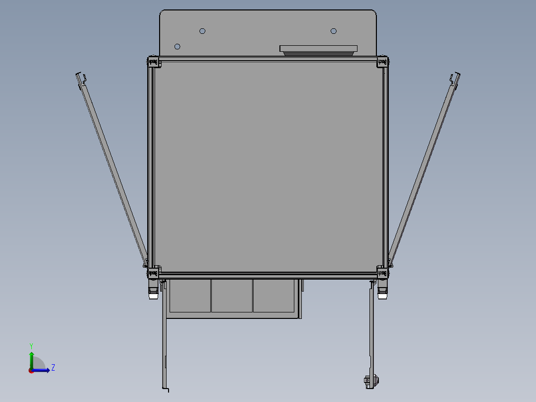 PCB检测设备STEP左视图