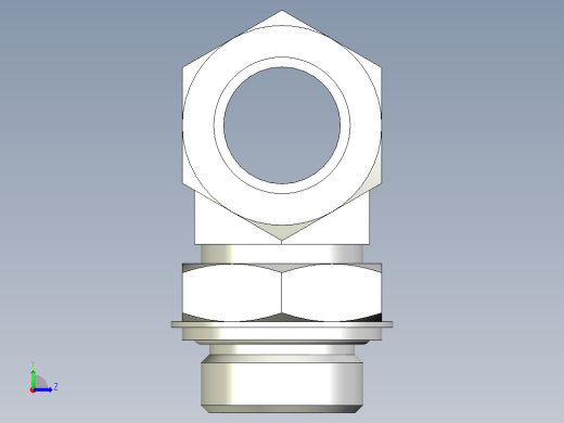 卡套式工业通用硬管接头EO_Adjustable_locknut_branch_tee_TEE28LRCF左视缩略图