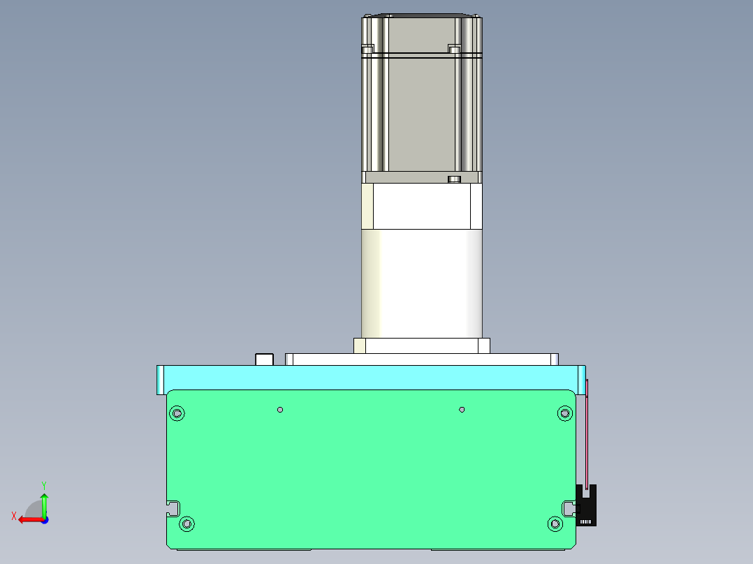 东锦齿条传动DH270G-L167-S1500-BU-减速机+750W.STEP后视图