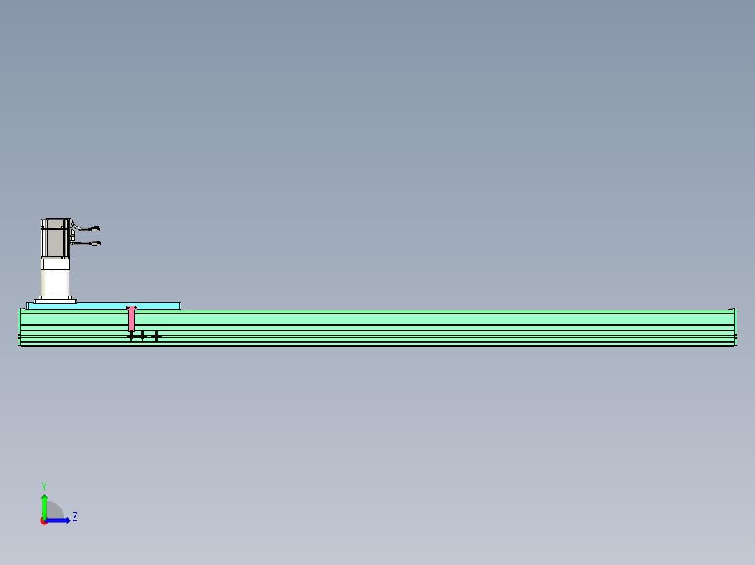 东锦齿条传动DH270G-L167-S1500-BU-减速机+750W.STEP左视图