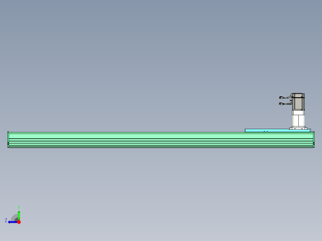 东锦齿条传动DH270G-L167-S1500-BU-减速机+750W.STEP右视图