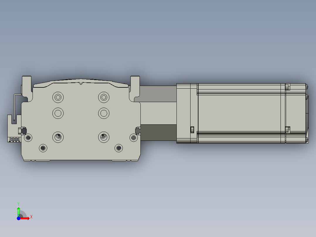 东锦同步带传动-直线滑台模组DH120B-L125-S1150-BL-P400W-C3前视图