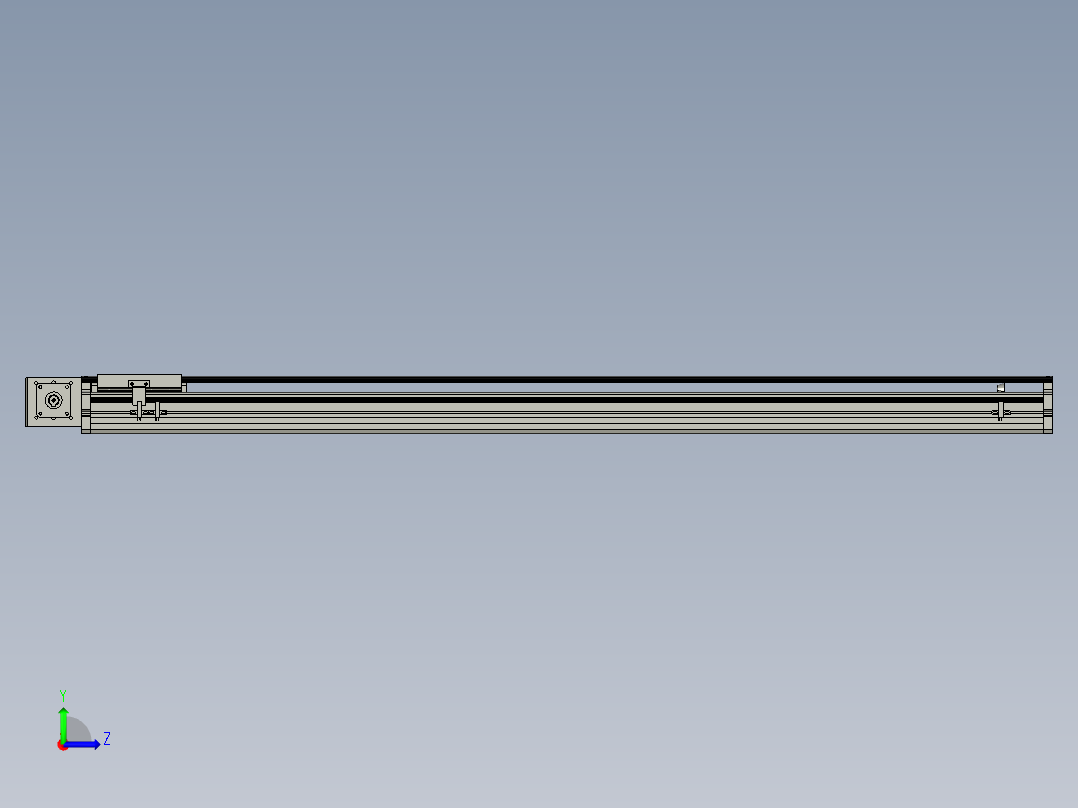 东锦同步带传动-直线滑台模组DH120B-L125-S1150-BL-P400W-C3左视图