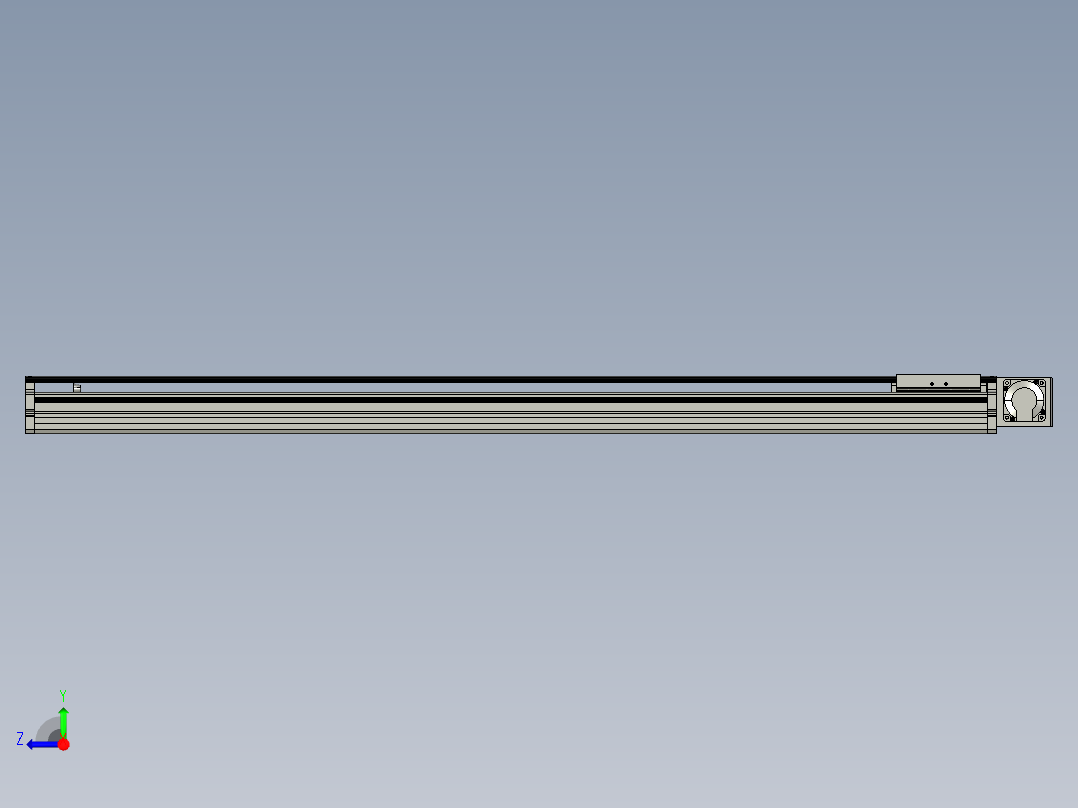 东锦同步带传动-直线滑台模组DH120B-L125-S1150-BL-P400W-C3右视图