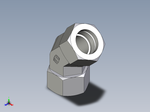 卡套式工业通用硬管接头EO_Swivel_nut_45_deg_elbow_EV28L71