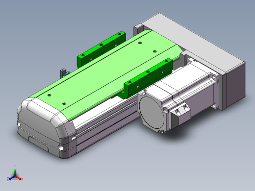 MTH丝杆半封闭模组MTH12-BR-60正等轴测缩略图