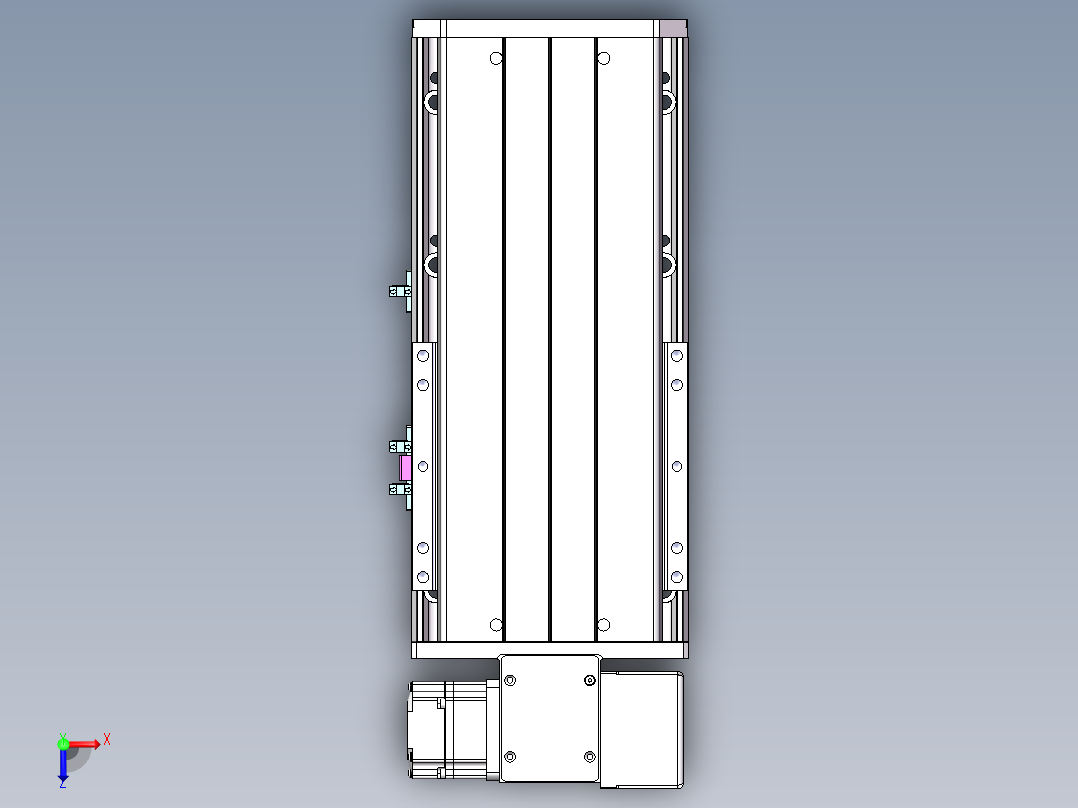 MTB同步带半封闭MTB17M-RD-400W俯视图