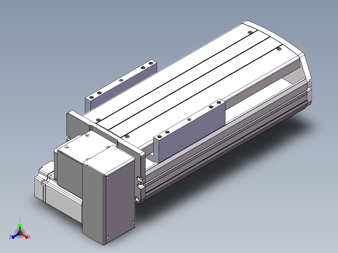 MTB同步带半封闭MTB17M-RD-400W正等轴测图