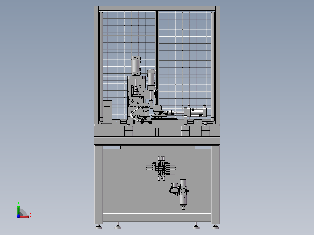 半自动管路装配前视图