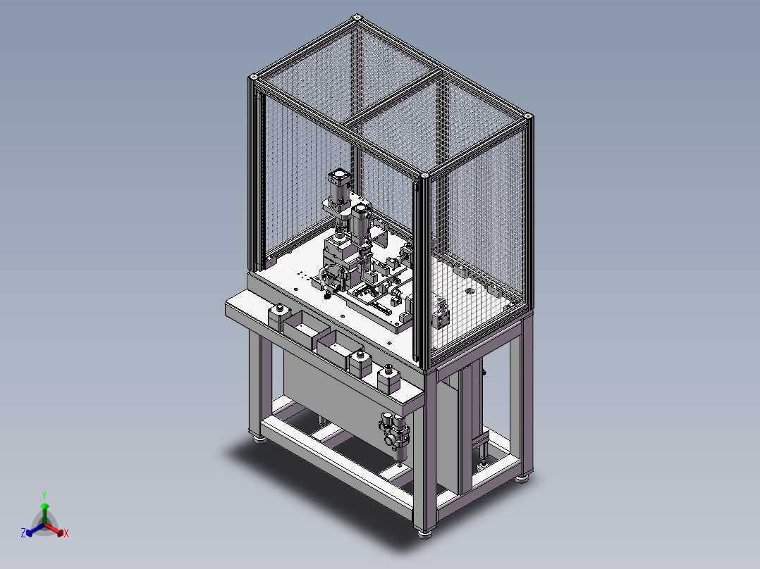 半自动管路装配正等轴测图